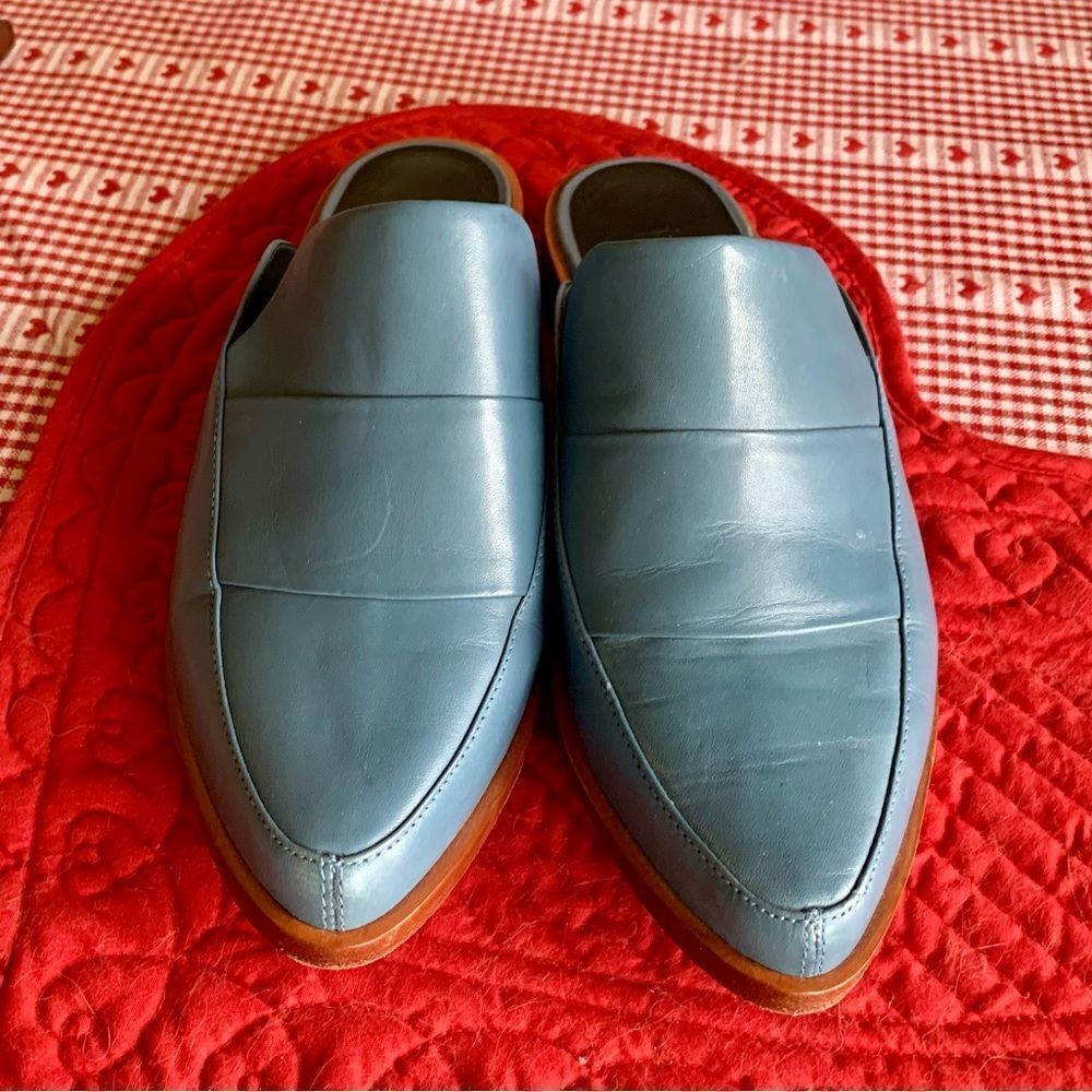 Tibi blue leather mules - Picture 2 of 7